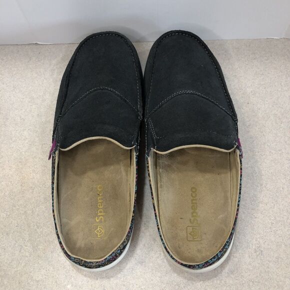 Women’s Spenco Siesta Via Slide Clog Iron Gat Floral‎ Gray Size 12B - Picture 5 of 10